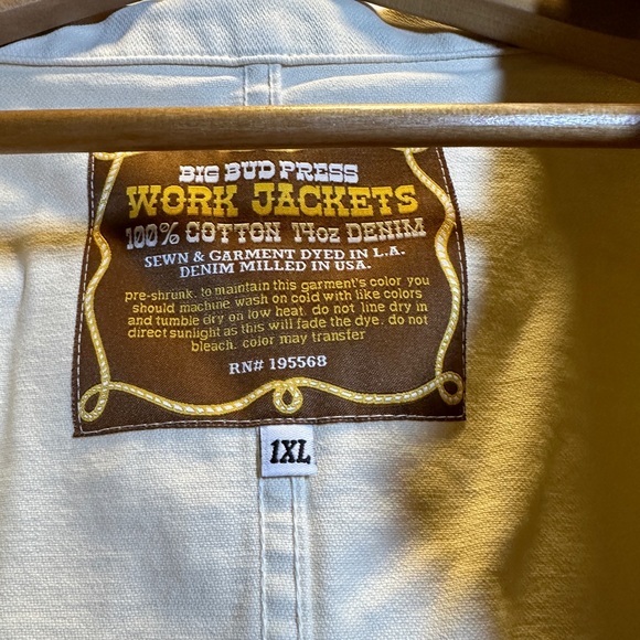 BIG BUD PRESS - Butterfly 🦋 Rainbow 🌈 Work Jacket - Size 1XL NWT - Picture 9 of 16